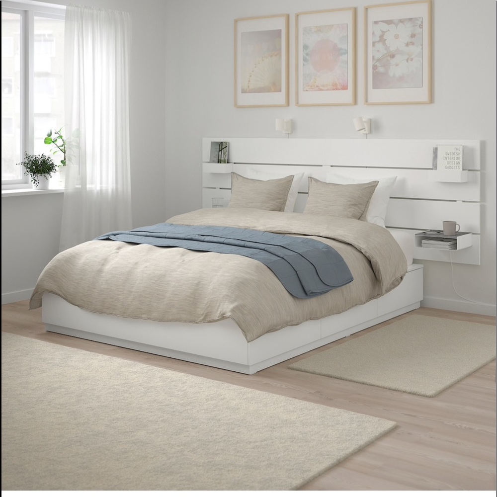 King size bed with storage and mattress include